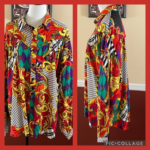 Oversized Boho rayon shirt size large - Picture 1 of 5